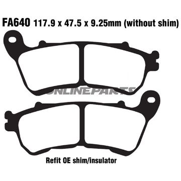 Brake Pad Semi-Sinter V Ebc Fa640valternative: 7870295