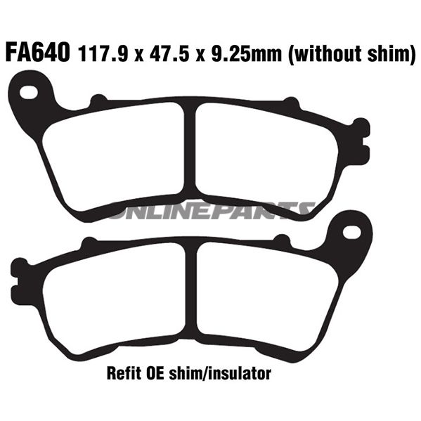 Brake Pad Semi-Sinter V Ebc Fa640valternative: 7870295