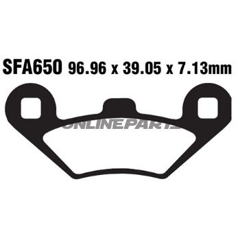 Brake Pad Sinter Hh Scooter Ebc Sfa650hhoder 7870081