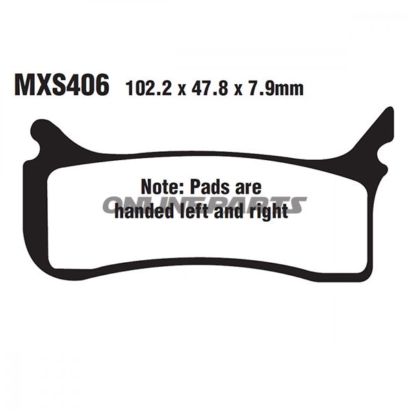 Brake Pads Sintered Mx-S Ebc Mxs406racing Mx
