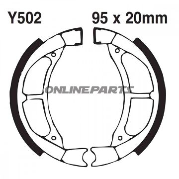Brake Shoes Grooved Inc Springs Ebc Gpfax700hhgerillt