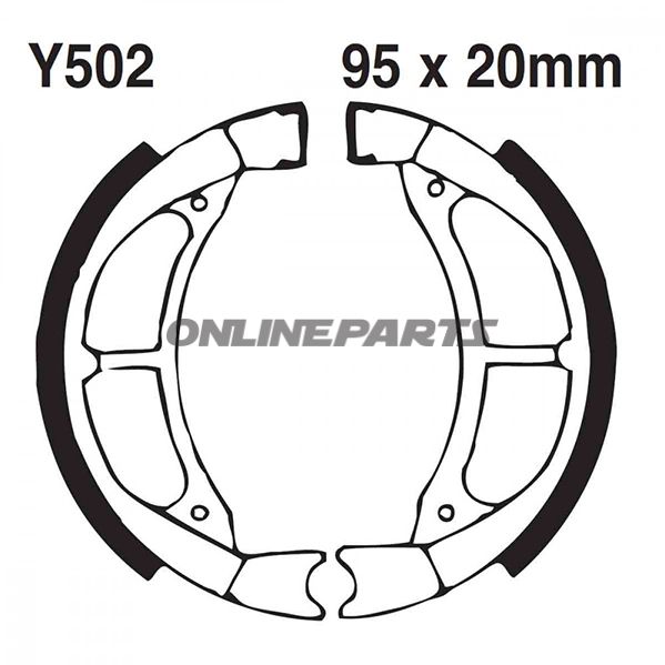 Brake Shoes Grooved Inc Springs Ebc Gpfax700hhgerillt
