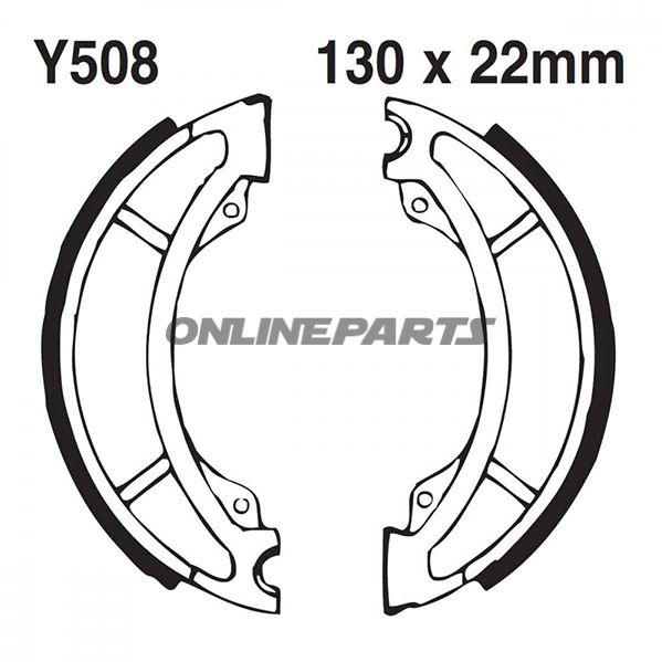 Brake Shoes Grooved Inc Springs Ebc Sfac281 Gerillt