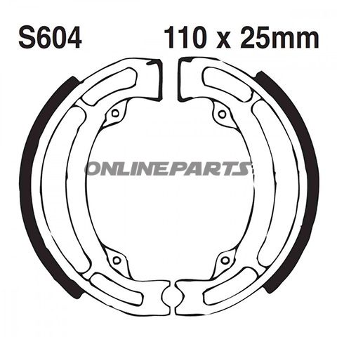 Brake Shoes Grooved Inc Springs Ebcgerillt