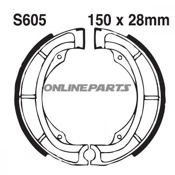 Brake Shoes Grooved Inc Springs Ebcgerillt
