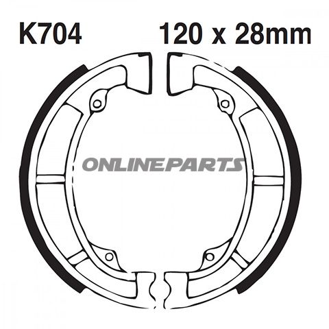 Brake Shoes Grooved Inc Springs Ebcgerillt