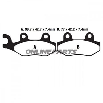 Brake Pads Sintered Mx-S Ebc Mxs135racing Mx