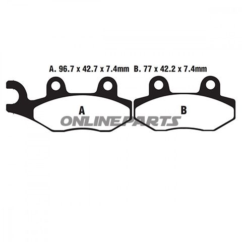 Brake Pads Sintered Mx-S Ebc Mxs135racing Mx