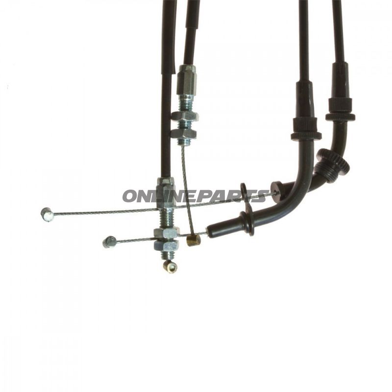 Throttle Cable Set Extendedfor Superbike Handlebar Conversion