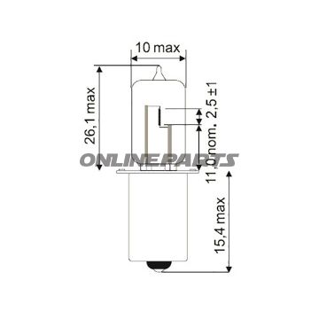 Bulb Hs2 6V15w Jmppx13.5S Cont 1 Pcs