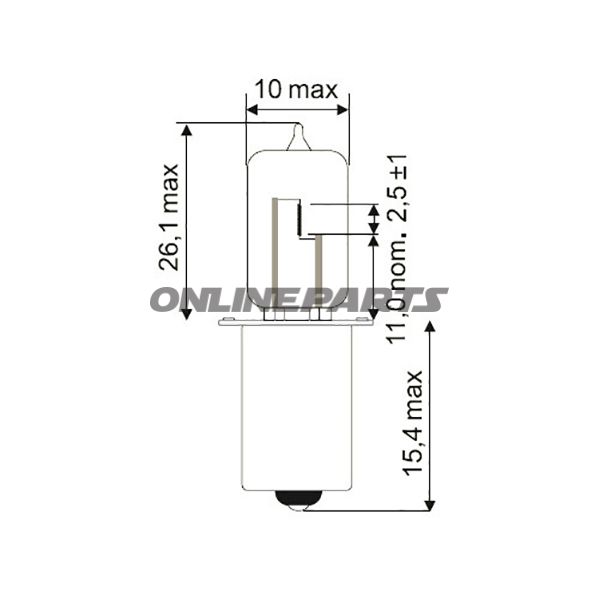 Bulb Hs2 6V15w Jmppx13.5S Cont 1 Pcs
