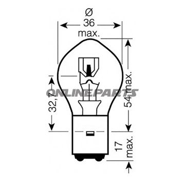 Jmp Bilux Bulb 12V 35/35Wba20d