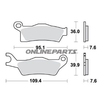 Brake Pad Sinter Si Trwaltn 7370102