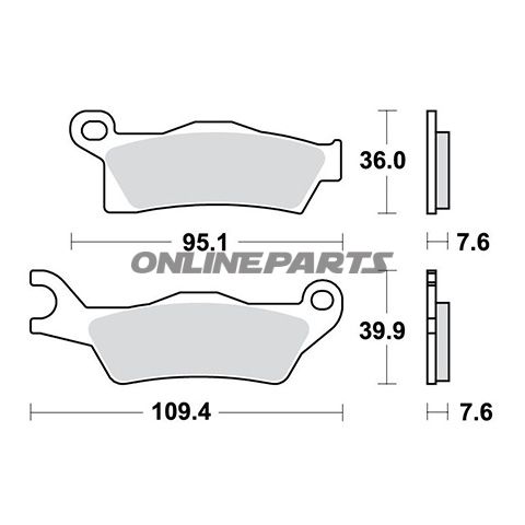 Brake Pad Sinter Si Trwaltn 7370102