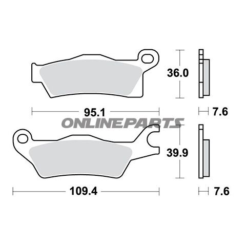 Brake Pad Sinter Si Trwoder 7370102