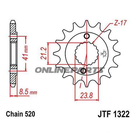 Front Sprocket 13T Pitch 520Narrow Spline 21/23