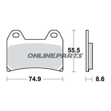Brake Pad Sinter Carbon Scr Trwaltn 7321433
