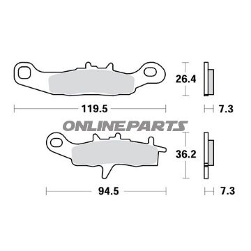 Brake Pad Sinter Si Trwaltn 7320583