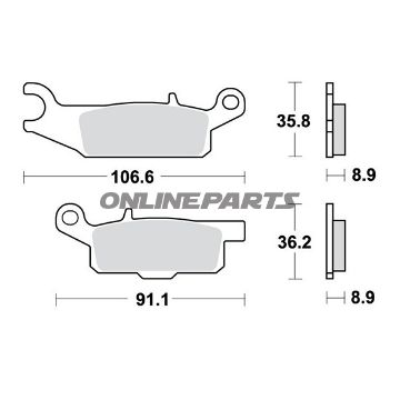Brake Pad Sinter Si Trwaltn 7321268