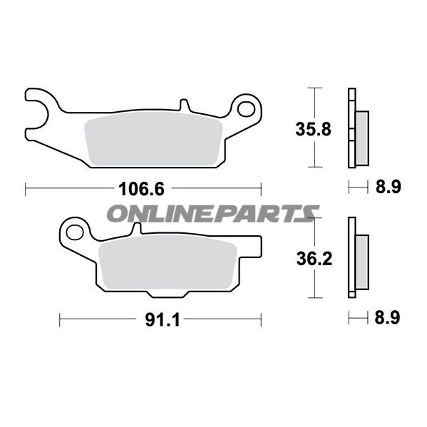 Brake Pad Sinter Si Trwaltn 7321268