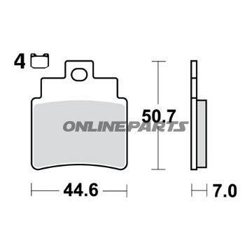 Brake Pad Sinter Si Trwoder 7370154
