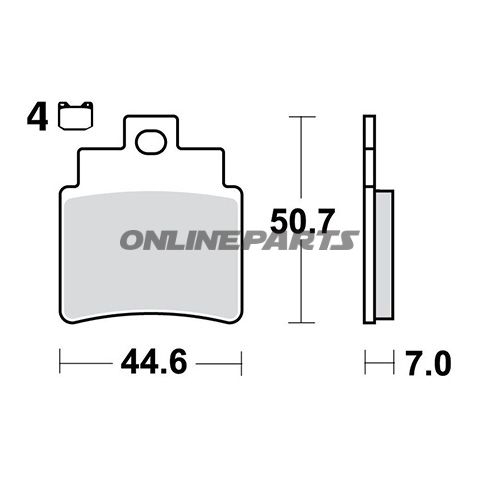 Brake Pad Sinter Si Trwoder 7370154