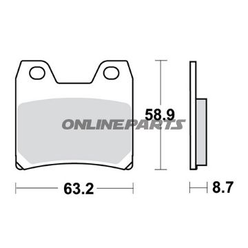 Brake Pad Sinter Sh Trwaltn 7324338