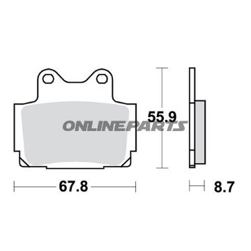 Brake Pad Sinter Sh Trwaltn 7328933