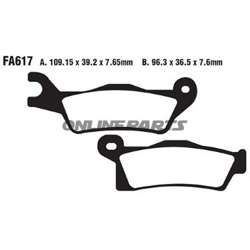 Brake Pads Sintered R Ebc Fa617raltn 7870024