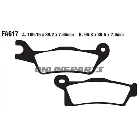 Brake Pads Sintered R Ebc Fa617raltn 7870024