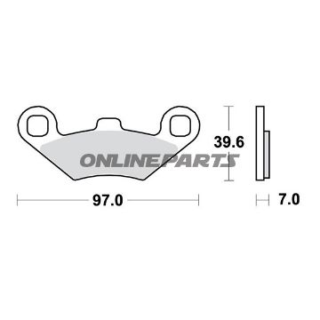 Brake Pad Sinter Scooter Trwoder 7370113