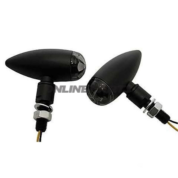 Micro Indicator - Highsider Bulletsmoked Glass Short Black