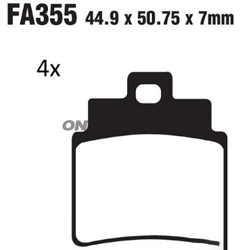 Ebc Scooter Brake Pads Sfa355/4Oder 7870235