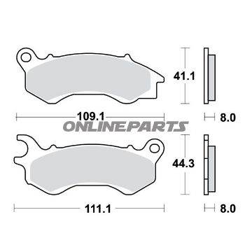 Brake Pad Sinter Scooter Trwoder 7323512
