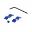 Brake Hose Bracket Probolt7mm 2Fach Alu Blue