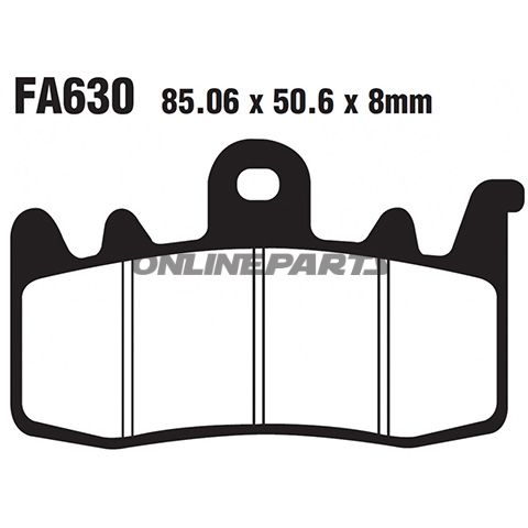 Brake Pad Sinter Gpfax Ebc Gpfax630hhaltn 7870123