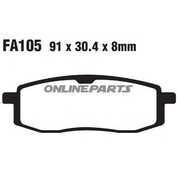 Brake Pads Sintered R Ebc Fa105raltn 7870070
