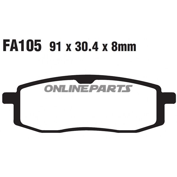 Brake Pads Sintered R Ebc Fa105raltn 7870070