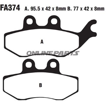 Brake Pads Std Ebc Fa374