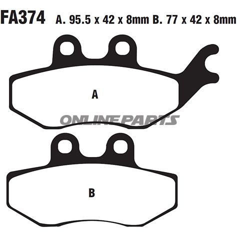 Brake Pads Std Ebc Fa374