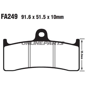 Brake Pads Std Ebc Fa249