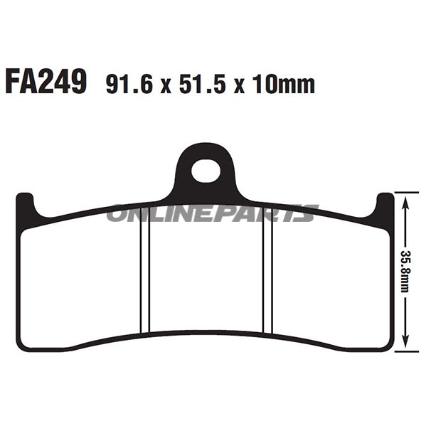Brake Pads Std Ebc Fa249