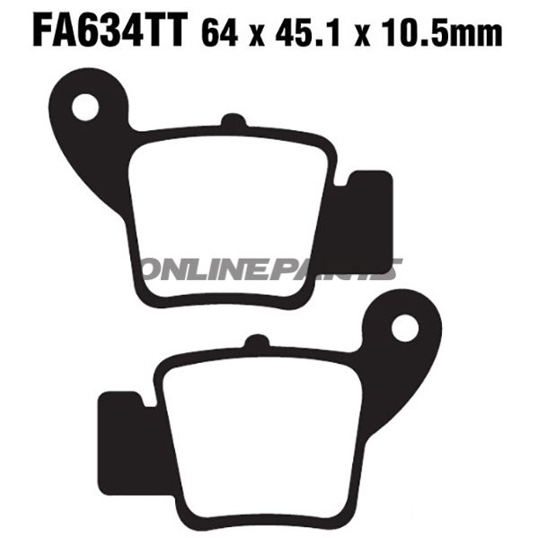 Brake Pads Std Ebc Fa634tt