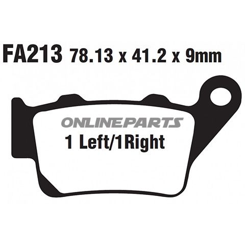 Brake Pad Sinter Hh Scooter Ebc Sfa213hhalternative: 7875412