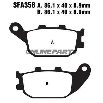 Brake Pads Sint Hh Sco Ebc Sfa358hh