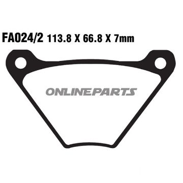 Brake Pad Semi-Sinter V Ebc Fa024/2Valtn 7872138