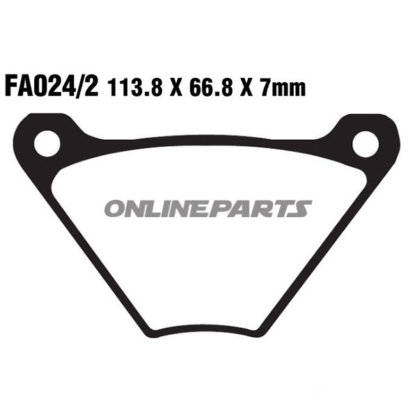 Brake Pad Semi-Sinter V Ebc Fa024/2Valtn 7872138