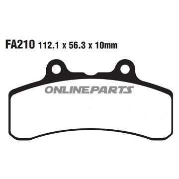 Brake Pad Semi-Sinter V Ebc Fa210v