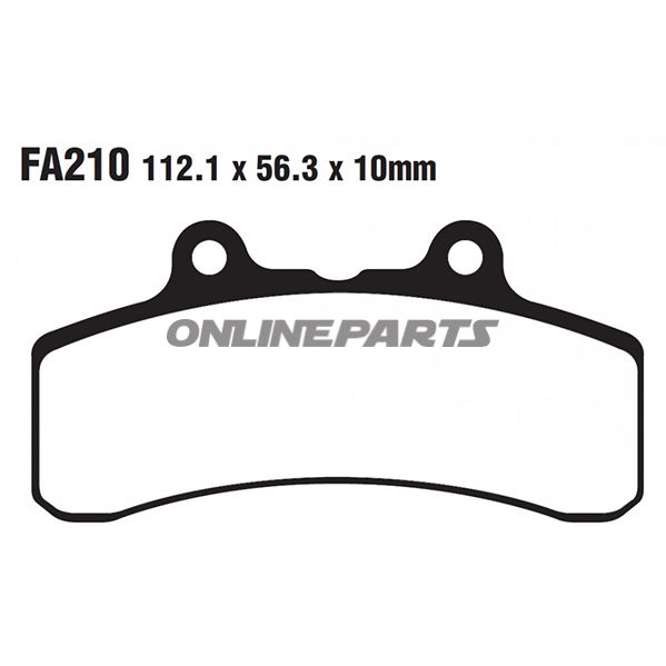 Brake Pad Semi-Sinter V Ebc Fa210v