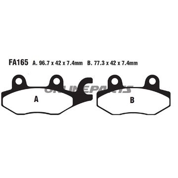 Brake Pad Sinter Hh Ebc Fa165hh